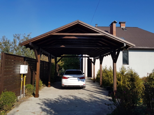 Wooden carport (0149)