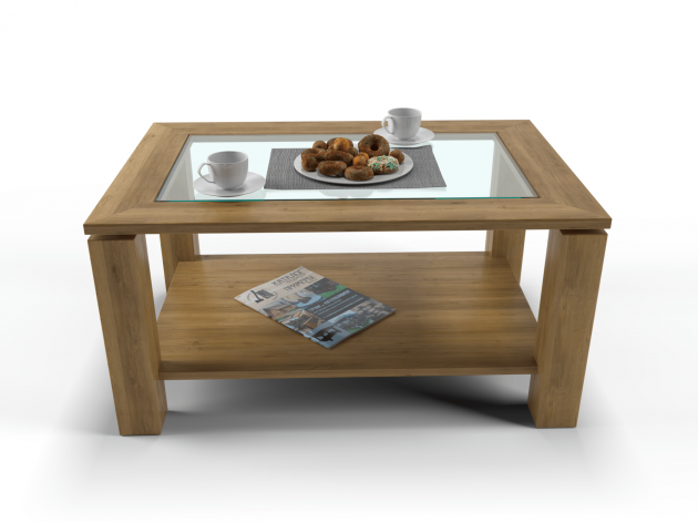 Coffee Table Quad glass