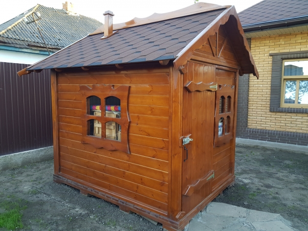 Дитячий будиночок із дерева (0137)