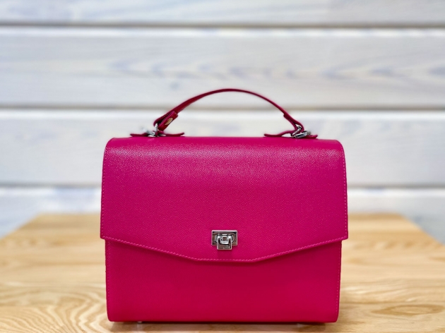 Шкіряна сумка Fuchsia (004)