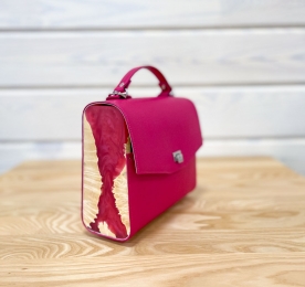 Шкіряна сумка Fuchsia (004)