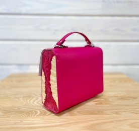 Шкіряна сумка Fuchsia (004)
