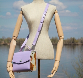 Шкіряна сумка Lavender (007)