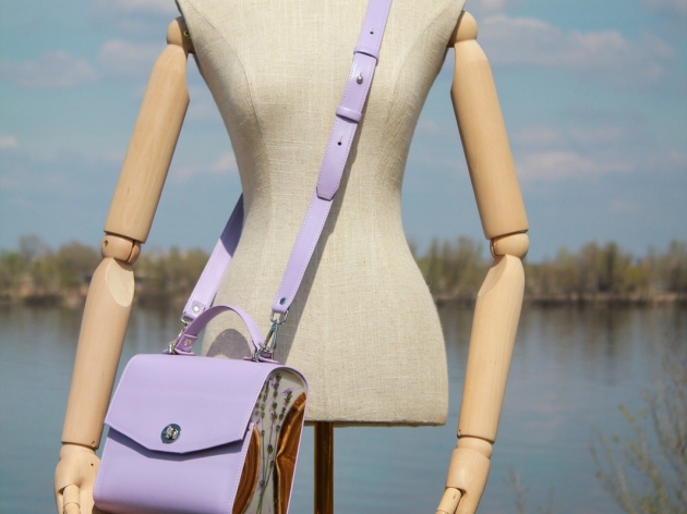 Шкіряна сумка Lavender (007)