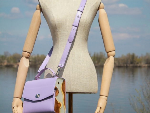 Шкіряна сумка Lavender (007)
